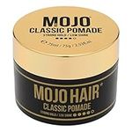 MOJO Hair Classic Pomade (Water Based) with Strong Hold & Low Shine,Washes Out With Ease,Luxury Fragrance,Hair Styling Products For Men & Women,Gifts For Men 1x75ml/64g/2.53fl/oz