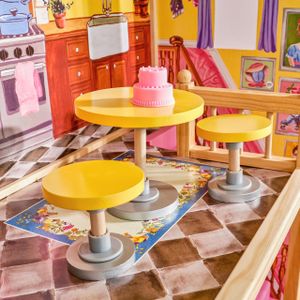 KidKraft Kayla Wooden Dollhouse – Multi-Level Playhouse for Kids