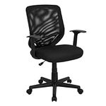 Offex Mid Back Black Mesh Office Ch