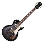 Cort CR250TBK Classic Rock Series Electric Guitar Arched Flamed Maple Top, Trans Black