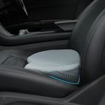 Livtribe Car Seat Cushion - Memory Foam Car Seat Pad - Sciatica & Lower Back Pain Relief - Car Seat Cushions for Driving - Road Trip Essentials for Drivers(Grey)