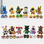 YZR 48pcs Five Nights at Freddy's Figures, Fnaf Toys include 12pcs Figures 12pcs Accessories 24pcs Interchangeable Masks for Kids Adults Game Fans