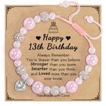 GBTBYS Happy 13th Birthday Bracelet, 13 Year Old Girls Birthday Gifts for Teens Girls Daughter Granddaughter Niece Sister Friend