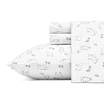 Eddie Bauer Home | Percale Collection Sheet Set-100% Cotton, Crisp & Cool, Lightweight & Moisture-Wicking Bedding, King, Animal Tracks