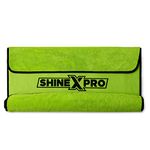 ShineXPro Microfiber Cloth For Car - Suckerxtreme Extra Large (60X50 Cm) Single Side Twisted Loop Car Cleaning Cloth - Lint Free Cloth With Suede Edging For Drying And Detailing, 600 Gsm, Neon Green