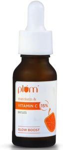 Plum 15% Vitamin C Advanced Serum for Glowing Skin | for Oily, Dry & Combination Skin | Reduce Pigmentation & Dark Spots |with Mandarin | Non-Irritating, Hydrating & Soothing | Men & Women | 20ml