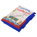 PQLQ Mhnt Learning Pillow Cloth Book With English & Hindi Cushion Cotton Books For Kids Baby Children, Blue, 1 Count