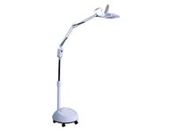Led Cold Light Magnifying Lamp 5 Times Magnification Movable Pulley Base Beauty Lamp For Facial Care Tattoo Or Reading Elitzia ETH3026 (White 2 Rings Lamp Beads)