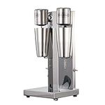 Commercial Milkshake Mixer Maker Machine Electric Milk Shaker Maker 2 Speed Stainless Steel Classic Drink Mixer Fully Automatic with Milkshake Mixing Cup for Cafes/Shakes/Bars