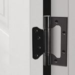 6 Pack Non-Mortise Door Hinges, 4 inch x 3 inch Stainless Steel Door Hinge with Mounting Screws,Black