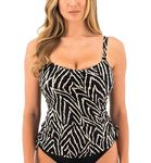 Fantasie Women's Silhouette Island Underwire Adjustable Side Tankini, Monochrome, 32D