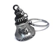 Excite Store Bell Keychain Key ring for Women Men Car Bike Bags Backpack (Grey)