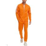 Eylhot Men's Tracksuit Casual Long Sleeve Athletic Outfit Sweatsuit 2 Piece Set Jogging Suits for Men, Orange, Large