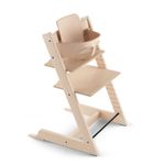 Tripp Trapp High Chair from Stokke with Baby Set, Natural - Adjustable, Convertible Chair for Children & Adults - Ergonomic & Classic Design