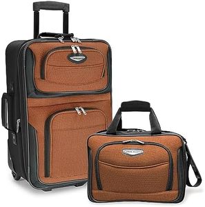 Traveler's Choice Amsterdam Two Piece Carry-on Luggage Set, Orange (Orange) - TS6902O