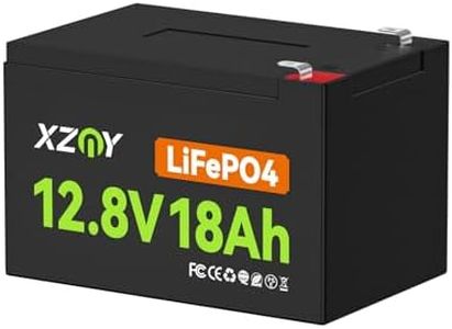 XZNY Compact 12V 18Ah LiFePO4 Lithium Battery, 3000+ Cycles 12 Volt Lithium Battery Built-in 20A BMS, 12V 18Ah Battery for Garmin Fish Finder Battery, Power Wheels, Mobility Scooter, Lighting Supply