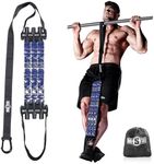 INNSTAR Pull up Assist Band System Adjustable Anti Snap Chin Up Assistance Elastic Band Resistance Band with Carry Bag and Fitness Workout Guide for Men & Women (Camo Blue)