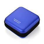 LIOVODE DVD Case, 48 Capacity EVA CD Case Holder Storage Organizer Portable Protective DVD Disc Wallet Holder for Car (48 Capacity, Blue48)