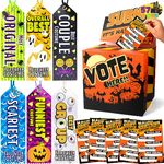 JOYIN 57 PCS Halloween Party Costume Contest Ballot Set of Boxes with Voting Ballots and Trophy Award Ribbons for Home Indoor Office Vote Party Game, Trick or Treat Trophy Awards Ribbons