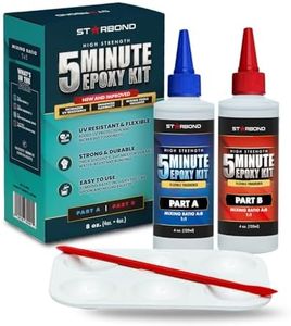 8 oz. XL Starbond 5 Minute Epoxy Pro Kit– Flexible Toughened (2,600 lb Shear Strength), Easy to Use, Fast Setting Glue — Compatible with Metal, Plastic, Wood, Ceramics, Glass and More