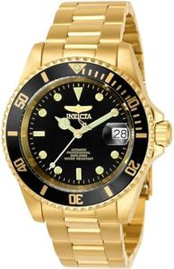 Invicta Pro Diver Stainless Steel Automatic Watch, Gold/Black, Classic