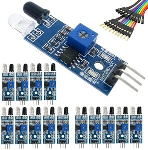 WWZMDiB 15Pcs IR Infrared Sensor 3-Wire Reflective Photoelectric Module for Arduino