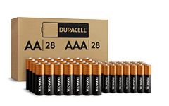 Duracell Coppertop AA + AAA Batteries, 56 Count Pack Double A and Triple A Alkaline Battery with Power Boost Ingredients, Long-Lasting Power (Ecommerce Packaging)
