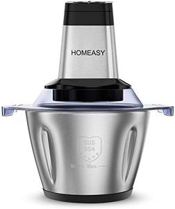 Homeasy Food Processor, Meat Blenders for Kitchen Meat Grinder 2.5L Food Chopper for Meat, Vegetables, Fruits and Nuts, Food Grinder Stainless Steel Bowl 500W 3 Speed