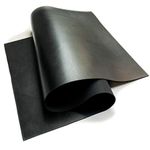 Real Genuine Black Calf Hide Leather: Thick Leather Cow Hide Black Leather Sheets for Crafting and Cricut Maker Supplies (Black, 12x24In/ 30x60cm)