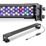 hygger Clip On Aquarium Light, Full Spectrum LED Aquarium Light, 36W 24/7 Lighting Fish Tank Light with 10 Colors, Adjustable Timer,3 Modes for 90-102cm Planted Tank