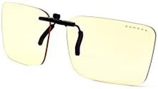 GUNNAR Gaming and Computer Eyewear - Clip On, Amber tint - WITHOUT frame -fits most frames -Blue Light Blocking Glasses, Blocks 65% Blue Light & 100% UV Light,100% UV Light - Reduce eye strain/dryness