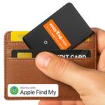easyTag Wallet Tracker Card (Apple Only) - Slim Rechargeable Wallet Finder & Luggage Tracker Device, Smart Tag Tracking Card Compatible With Apple Find My App