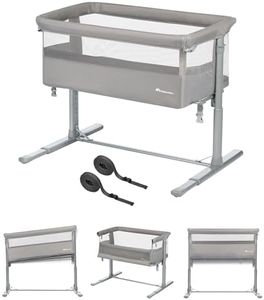 Bebeconfort Zina Berceau Bebe & Cododo, 0-6 Mois (0-9 kg), Berceau Pliable, 5 Positions de Hauteur Réglables, Matelas Inclinable, Facile à installer, Mineral Grey