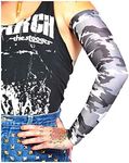 Tat2X Ink Armor Premium Full Arm Tattoo Cover Up Sleeve - No Slip Gripper - U.S. Made - Grey Camo - XL2X (one sleeve)