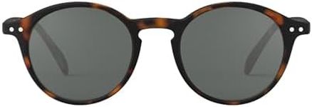 IZIPIZI SUN #D Sunglasses Men & Women Square Biobased Frame, Anti-Scratch Grey Lenses, 100% UV Category 3 Protection w/Pouch (Tortoise)