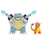 Pokemon Battle Figure 2 Pack Blastoise & Charmander - 4.5-inch Blastoise Figure, 2-inch Charmander Figure - Toys for Kids - Pokemon Fans