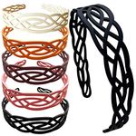 6pcs 1.2 inch Plastic Headbands for Women Girls Wide Fashion Hairbands with Teeth Hair Hoops Hair Accessories