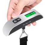 VERSA ESSENTIALS Digital Suitcase Scale, Portable 50KG Travel Hanging Scale, Temperature Sensor and Battery Included