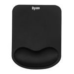 Dyazo Ergonomic Design Memory Foam Gel Mouse Pad with Cushion Non-Slip Rubber Base Mousepad Wrist Support Suitable for Computer, Notebook,Laptop, Work from Home & Office (Black)