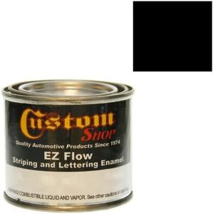 Custom Shop KSE757-QP Triple Black - - EZ Flow Pinstripe & Lettering Enamel Paint - 4 Ounce