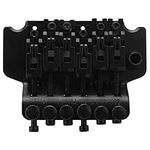 Gathukila Electric Guitar Tremolo Bridge Assembly Double System Parts 2 Point St Strat Style Guitar Tremolo Bridge Locking System (Black)