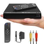 DVD Player for TV All Region Free DVD Player with AV Output and USB Input, Remote Control