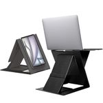MOFT Folding Laptop Stand Lap Desk, Portable & Mini Computer Stand Laptop Desk for Travel and Home Office, Ergonomic Design with Adjustable Viewing Angles, Lightweight Laptop Cooling Stand Desk, Black