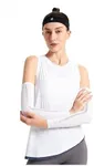 FlipBelt Cooling Arm Sleeves, Running Sleeves for Sun Protection, M-L, White