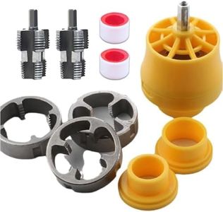 Electric Drill Compatible Pvc Pipe Threader Kit, Pvc Pipe Threader, Pipe Thread Maker Tool For Cutting Pipe Threader with 3 Dies, Plastic Tap Die Set, 1/2", 3/4", 1" (Internal+ External)