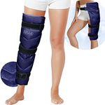 REVIX Large Leg Ice Pack for Injuries Reusable, Gel Ice Wrap for Leg, Hip, Thigh, Knee and Shin Splint, Cold Compress Therapy for Pain Relief, Injury Recovery, Swelling, Bruises with 3 Straps