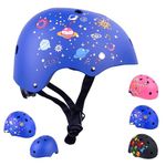 Kids Helmet - Adjustable Headband - For Bikes, Scooters, Skating, Hoverboarding - Suitable for Boys & Girls (Galaxy Sky, Small (50-54cm))