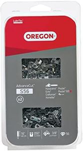 Oregon S56 AdvanceCut Chainsaw Chains 2-Pack, for 16-Inch Bars, 56 Drive Links – 2 x low-kickback chains fit Poulan, Echo, Ryobi, Wen and more,Grey