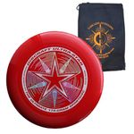 Discraft Ultrastar 175g Flying Disc - Ultimate Frisbee Competition Spec - Includes Cascade Juggling Bag (Red)