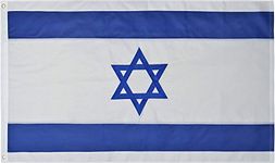 Israel Flag 3' x 5' Ft 210D Nylon Premium Outdoor Embroidered Israeli Flag